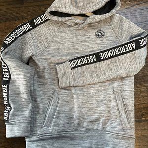 Abercrombie logo deals tape hoodie